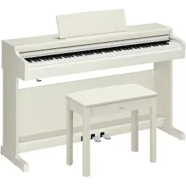 Yamaha Arius YDP166 88Key Digital Upright Piano With Bench  White Birch