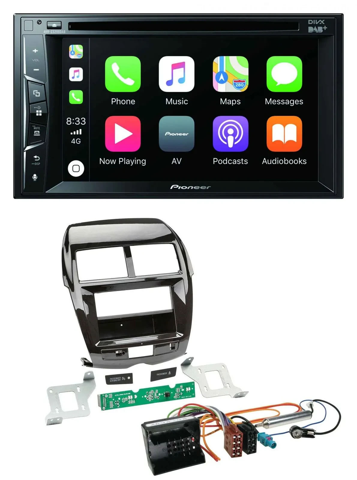 Pioneer MP3 USB DVD Bluetooth DAB 2DIN Autoradio für Citroen C4 Mitsubishi ASX P