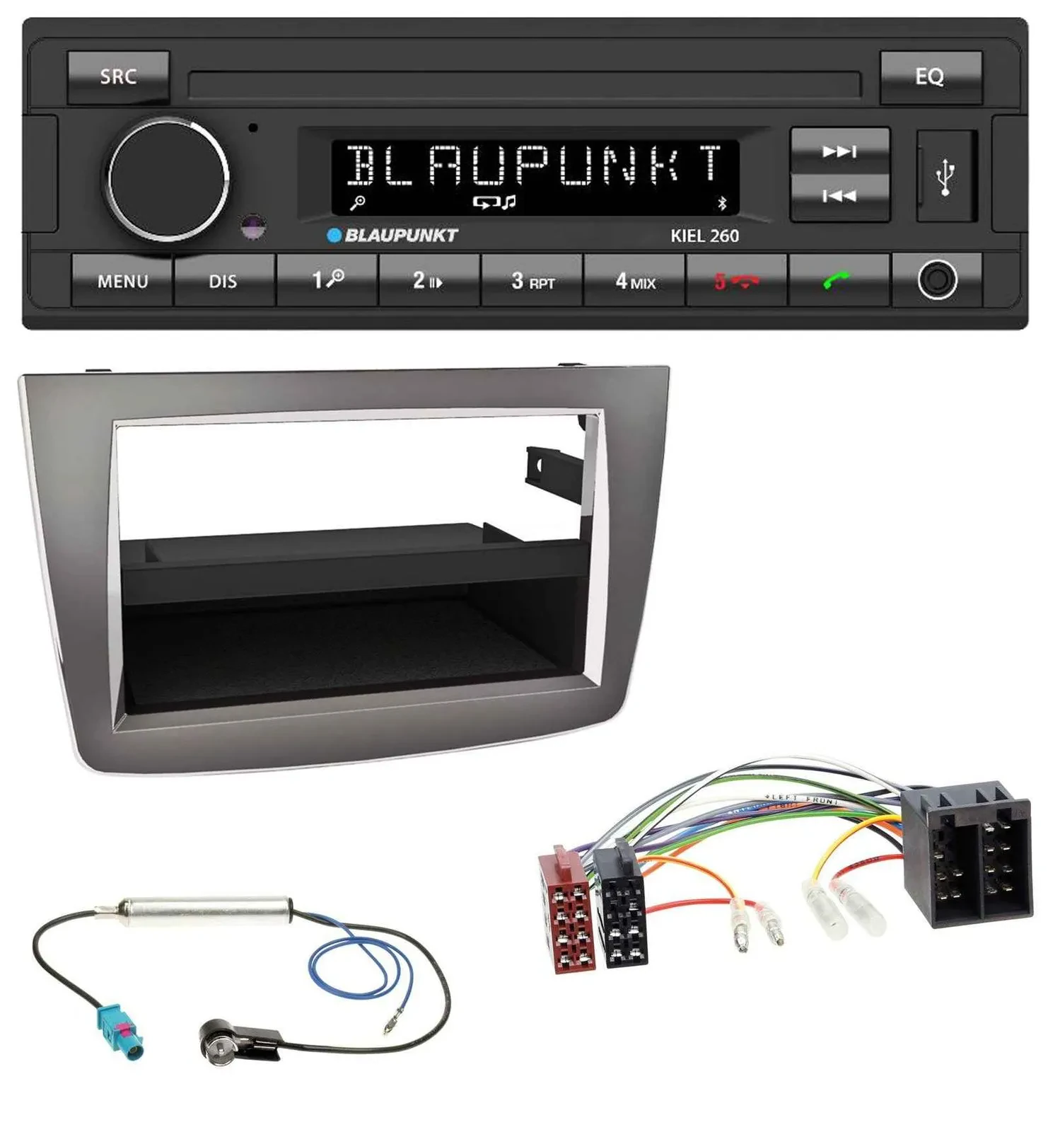 Автомагнитола Blaupunkt USB DAB Bluetooth MP3 для Alfa Romeo MiTo 955 (2008–2014) ISO, темная