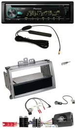 Автомагнитола для Hyundai i20 2009–2011 Pioneer CD/MP3, DAB, USB, поддержка кнопок на руле, серебристый