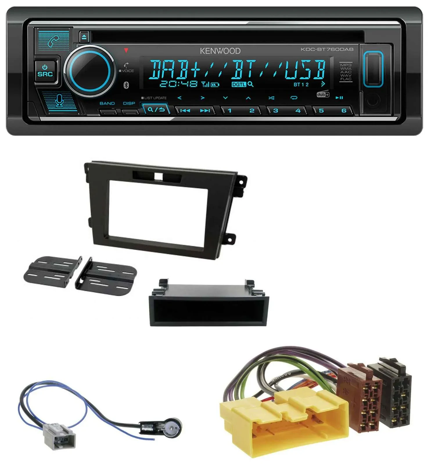 Kenwood MP3 Bluetooth DAB USB CD Autoradio für Mazda CX-7 (2008-2010)