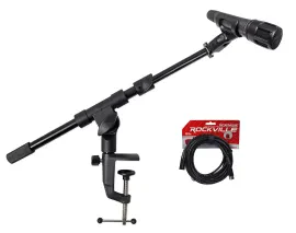 Микрофон проводной Audio-technica ATM650 Black с кабелем и стойкой