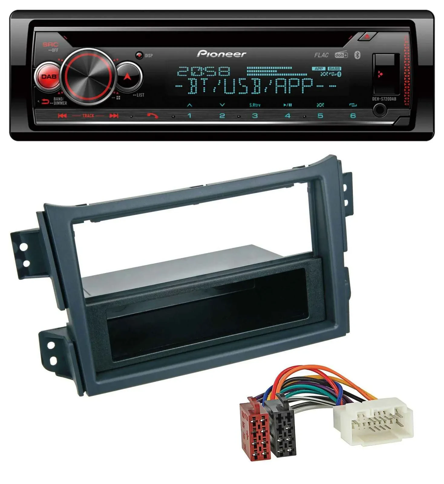Pioneer MP3 DAB CD Bluetooth USB Autoradio für Opel Agila B 2008-2014 Suzuki Spl