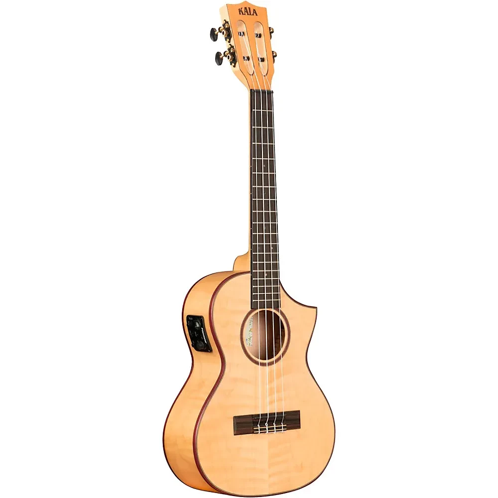 Kala Solid Flame Maple Series Tenor Acoustic-Electric Ukulele Natural