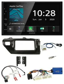 Kenwood Bluetooth Lenkrad DAB USB 2DIN Autoradio für Toyota Hilux 2015-2020