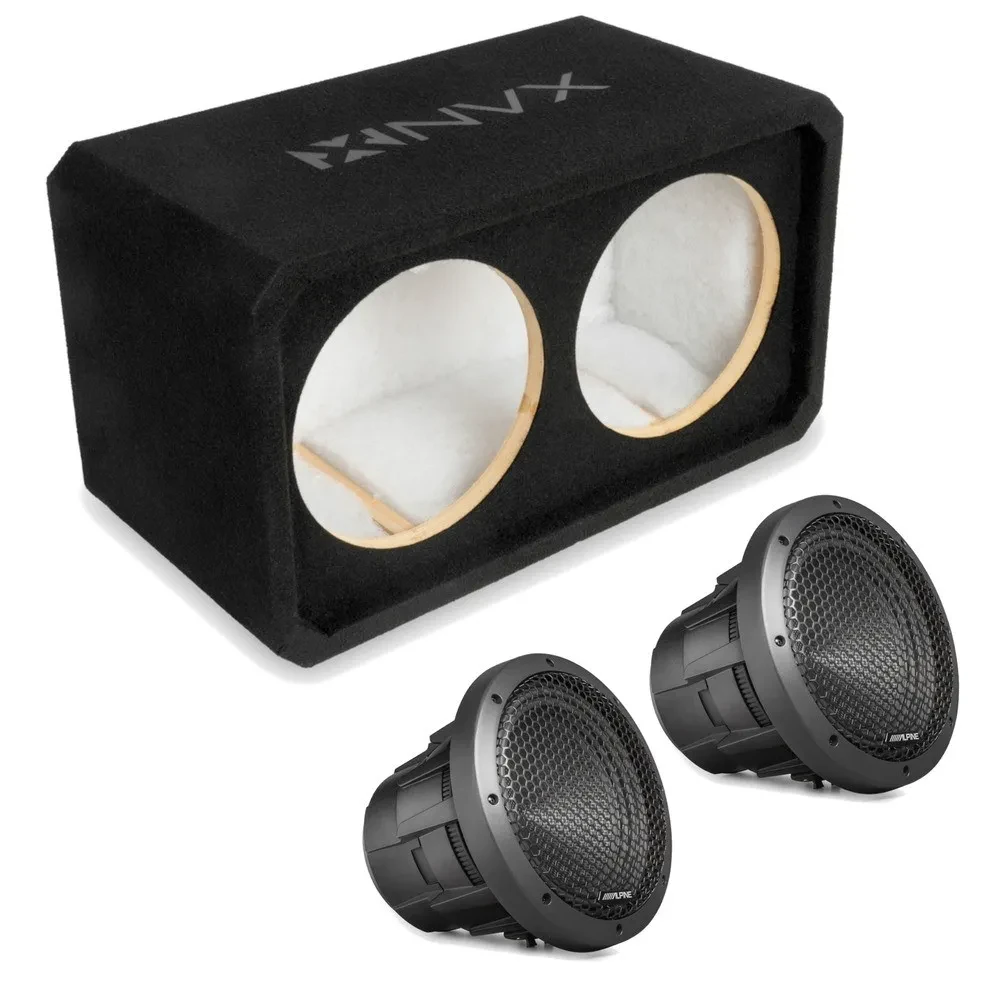 Сабвуфер пассивный для авто NVX NE102S_HDZW10 10" (корпус на 2×10", закрытый, MDF 3/4", комплект)