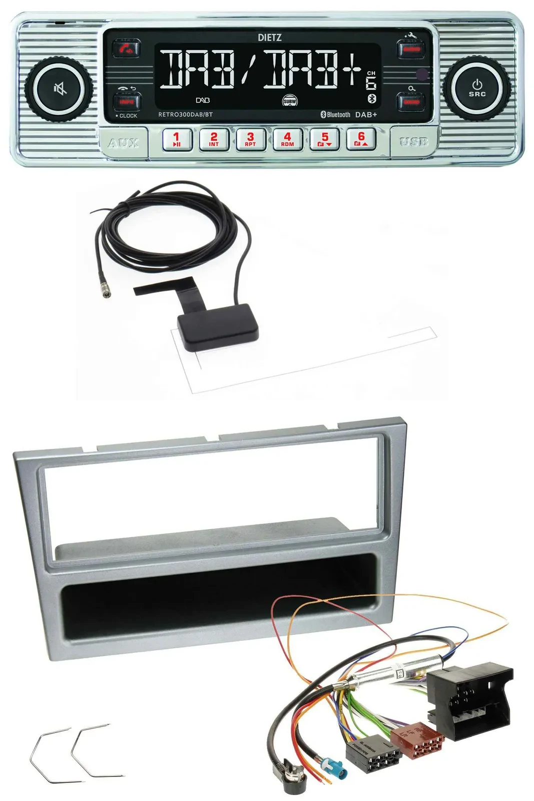 Dietz Bluetooth USB MP3 DAB Autoradio für Opel Combo C Corsa C Tigra Meriva ab 2