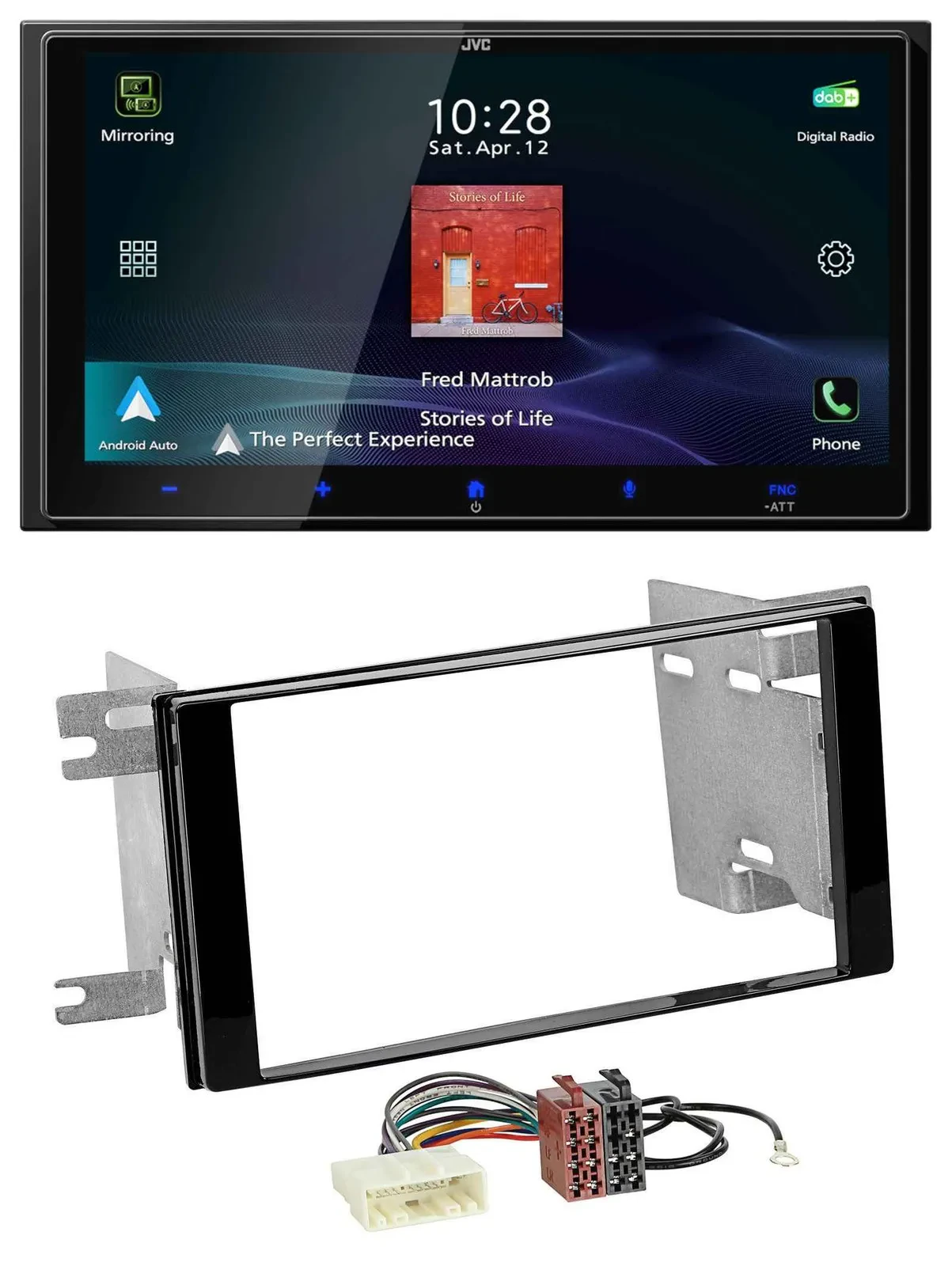 Автомагнитола JVC 2-DIN, USB, Bluetooth, DAB, MP3 для Subaru Impreza/Forester 2007–2012