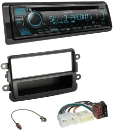 Автомагнитола для Dacia Lodgy/Duster/Dokker/Sandero Kenwood Bluetooth, USB, CD, MP3, DAB