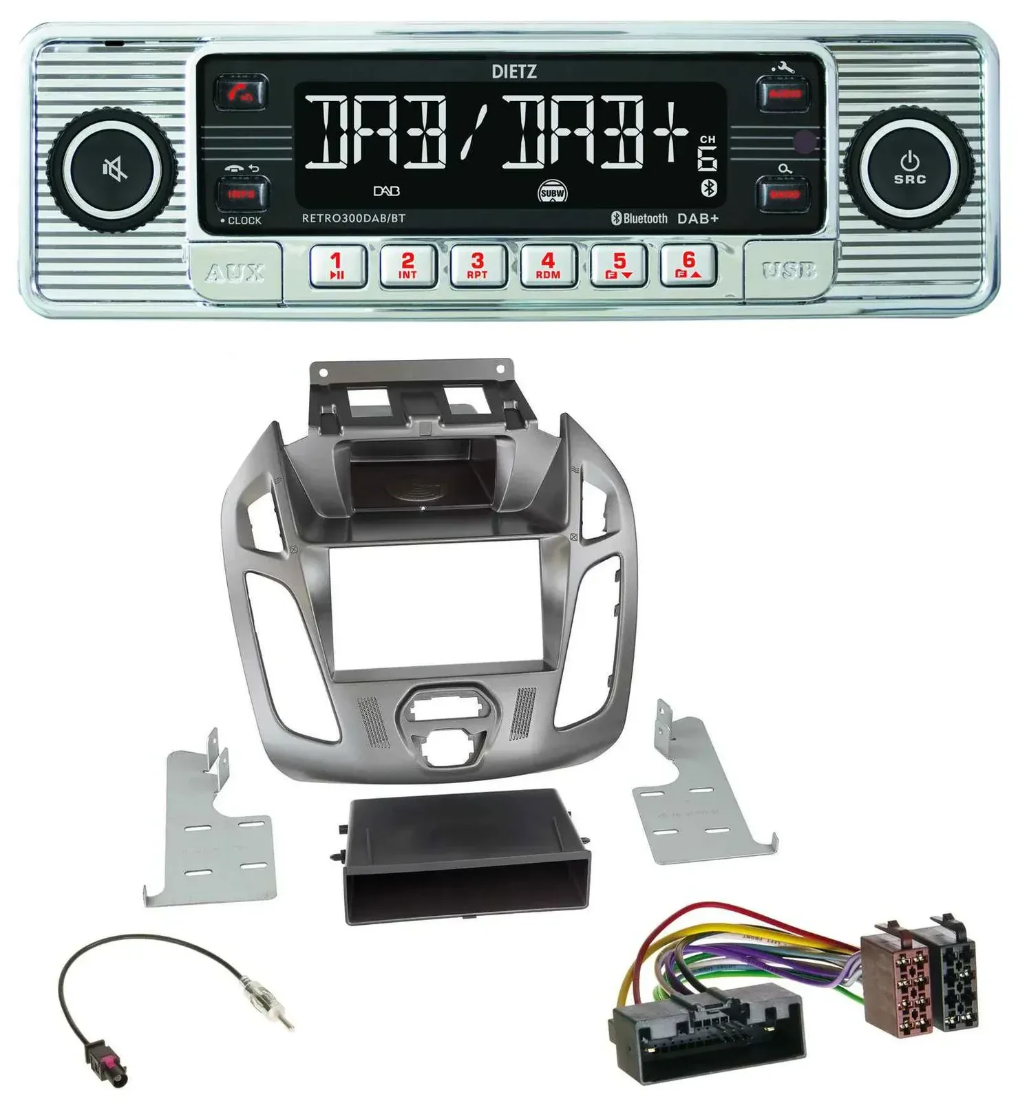 Dietz Bluetooth MP3 DAB USB Autoradio für Ford Connect Transit 2012-2018 ohne Di