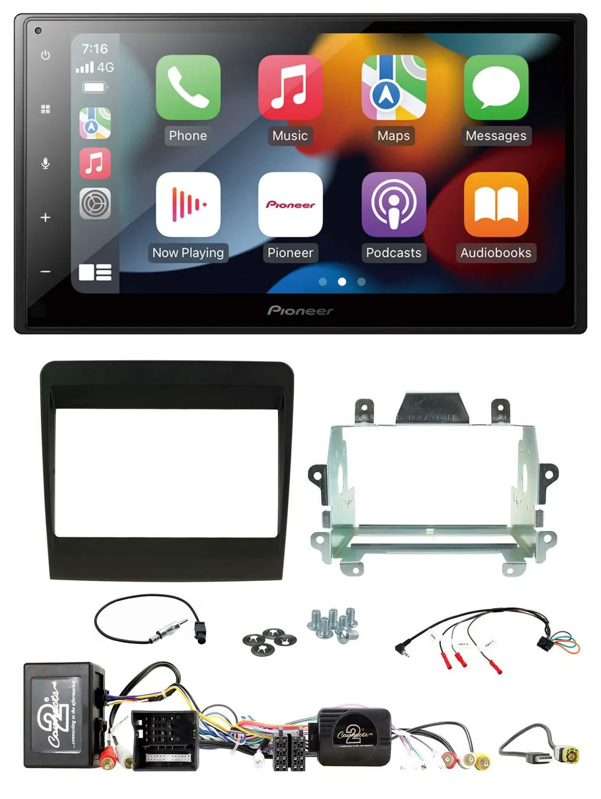 Автомагнитола для Porsche 911 (2011–2017) Pioneer 2DIN, DAB, Bluetooth, USB, поддержка кнопок на руле, MOST