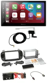 Pioneer USB Bluetooth DAB MP3 2DIN Autoradio für Fiat 500 ab 12 soft touch