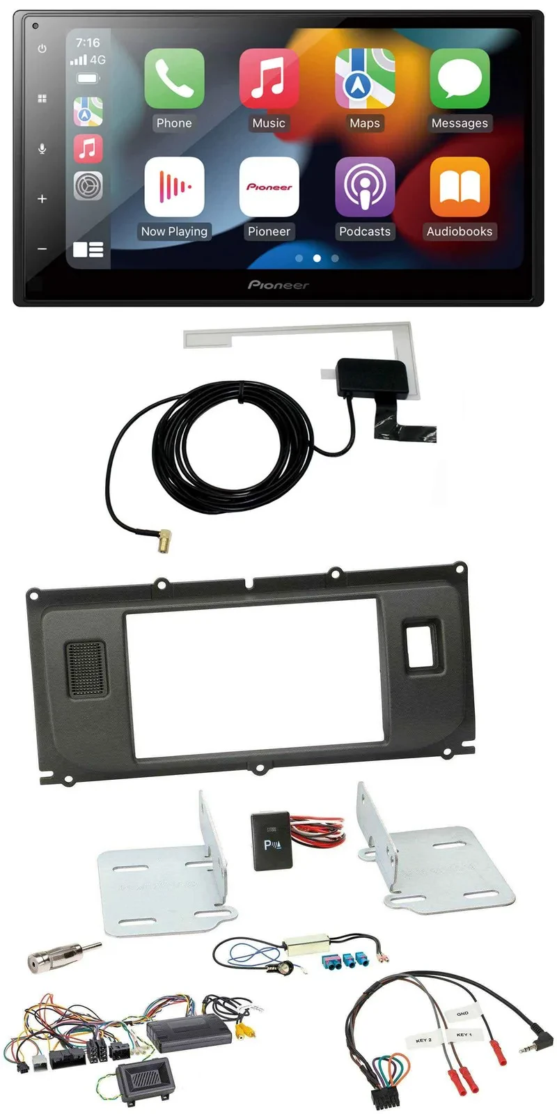 Автомагнитола Pioneer 2DIN, USB, Bluetooth, DAB, для Land Rover Evoque (с 2014)