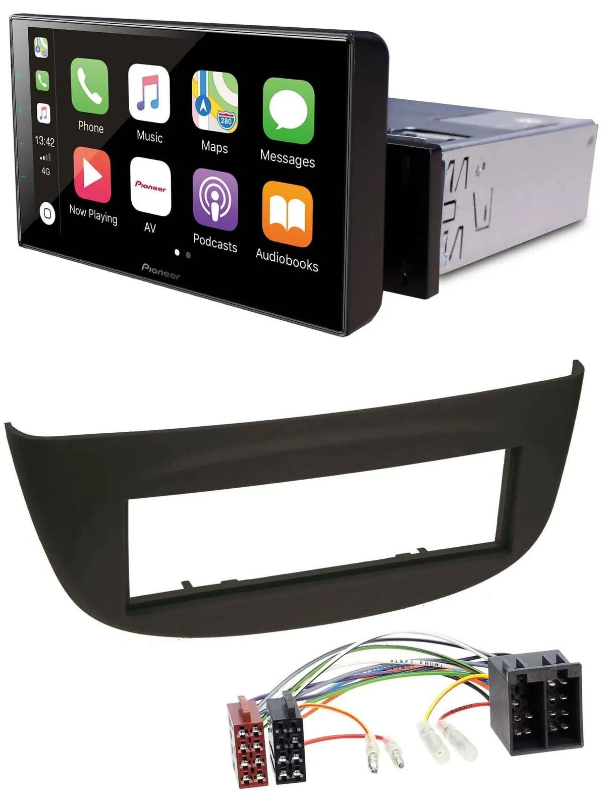 Автомагнитола для Renault Twingo (2007–2012) Pioneer Bluetooth, MP3, DAB, USB, черная