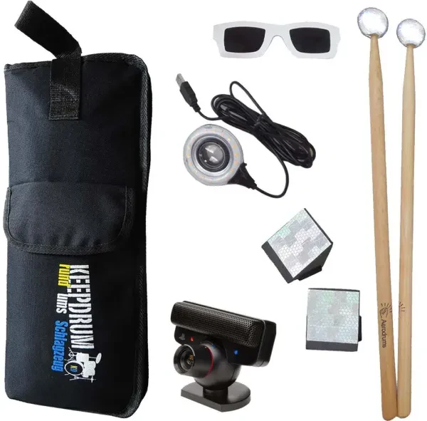 Aerodrums Air-Drumming mit PS3 Kamera + keepdrum Stickbag SB-01