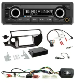 Blaupunkt MP3 Bluetooth USB Lenkrad Autoradio für Kia Rio UB ab 03/2015 piano sc