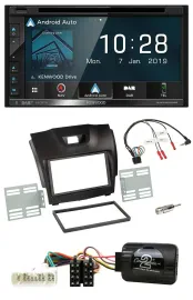 Kenwood DAB TMC USB 2DIN Lenkrad Bluetooth Navigation für Isuzu D-Max ab 12 dunk