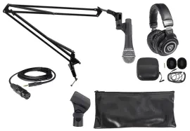 Samson Q8X PC Podcasting Podcast Streaming Kit wMicrophone+Boom Arm+Headphones