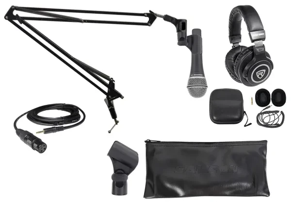 Samson Q8X PC Podcasting Podcast Streaming Kit wMicrophone+Boom Arm+Headphones