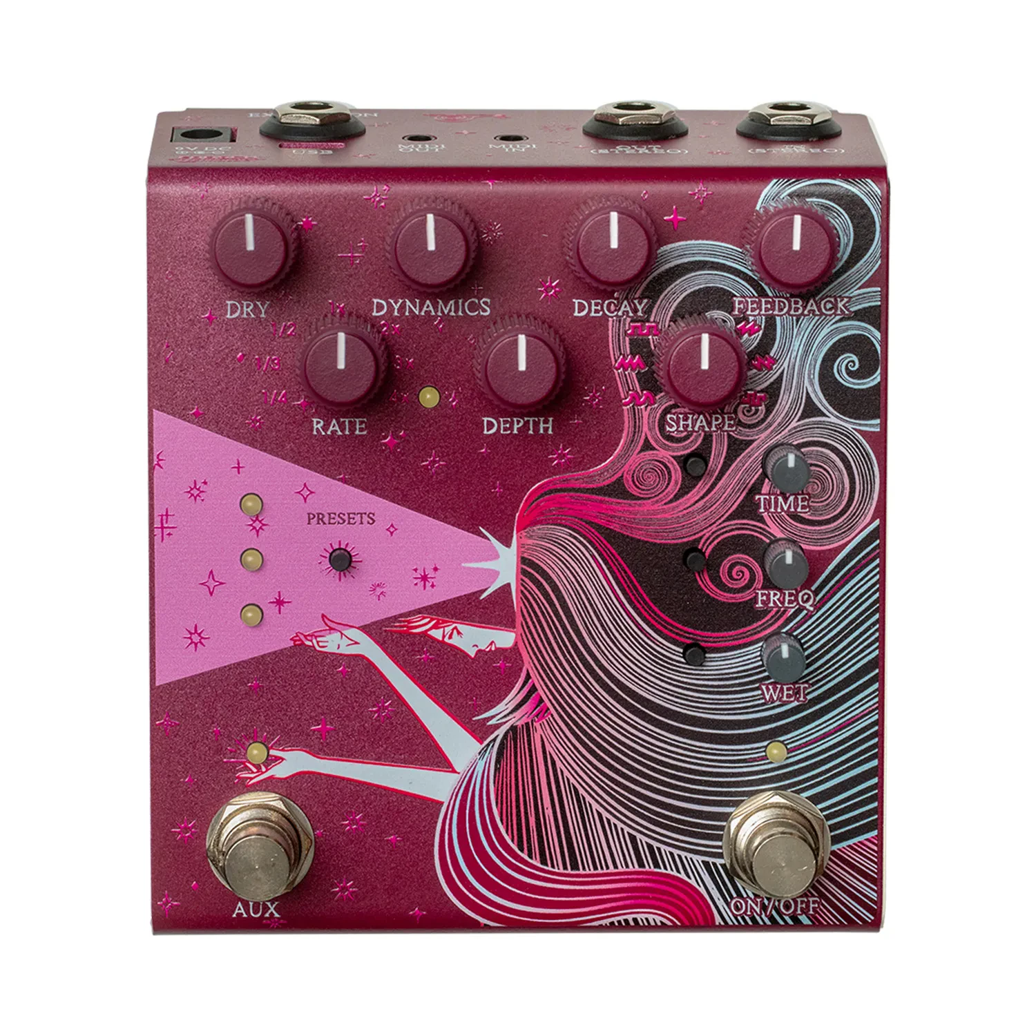 Педаль эффектов для электрогитары Old Blood Noise Endeavors Sunlight Maroon Stereo Dynamic Reverb