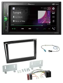 Pioneer 2DIN MP3 DAB USB Bluetooth Autoradio für Fiat Doblo ab 15 piano schwarz