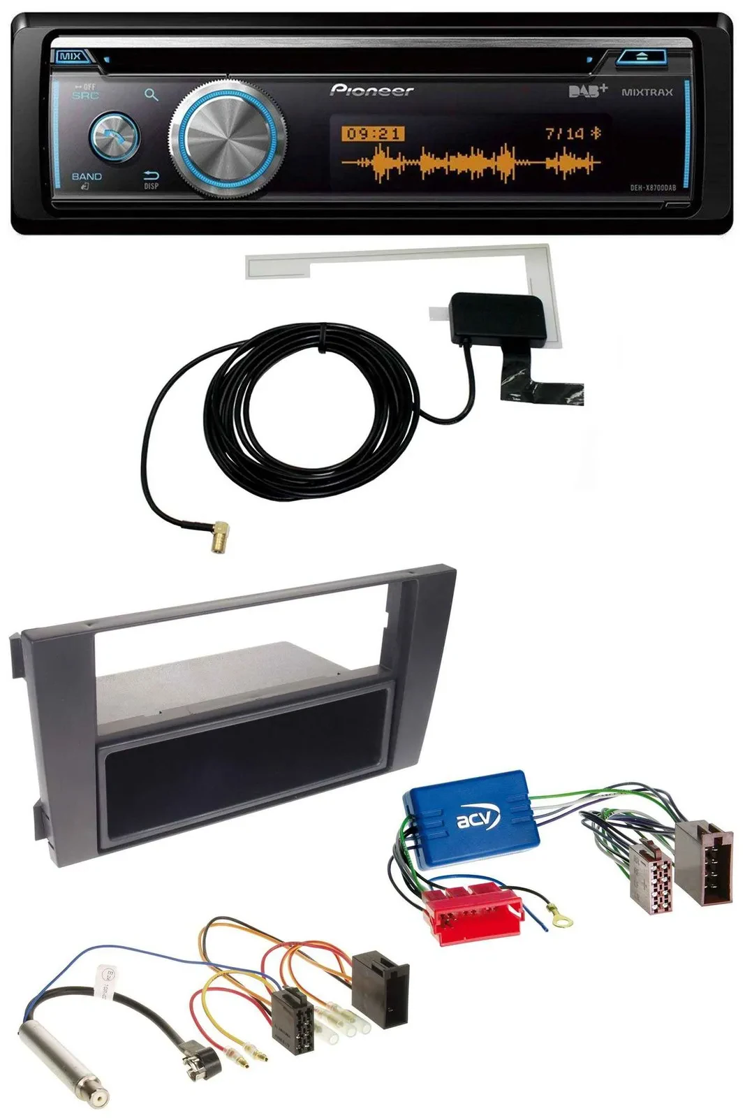 Автомагнитола Pioneer Bluetooth DAB MP3 USB CD для Audi A6 C5 (2001–2005)