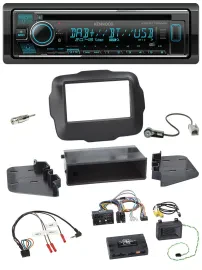 Kenwood Lenkrad Bluetooth DAB USB CD Autoradio für Jeep Renegade ab 2015