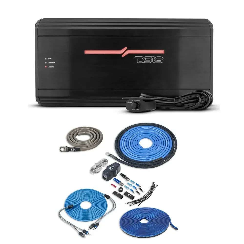 Усилитель мощности для автомобиля DS18 ZR1500.1D моноблок, Class-D, 4500W RMS (набор)