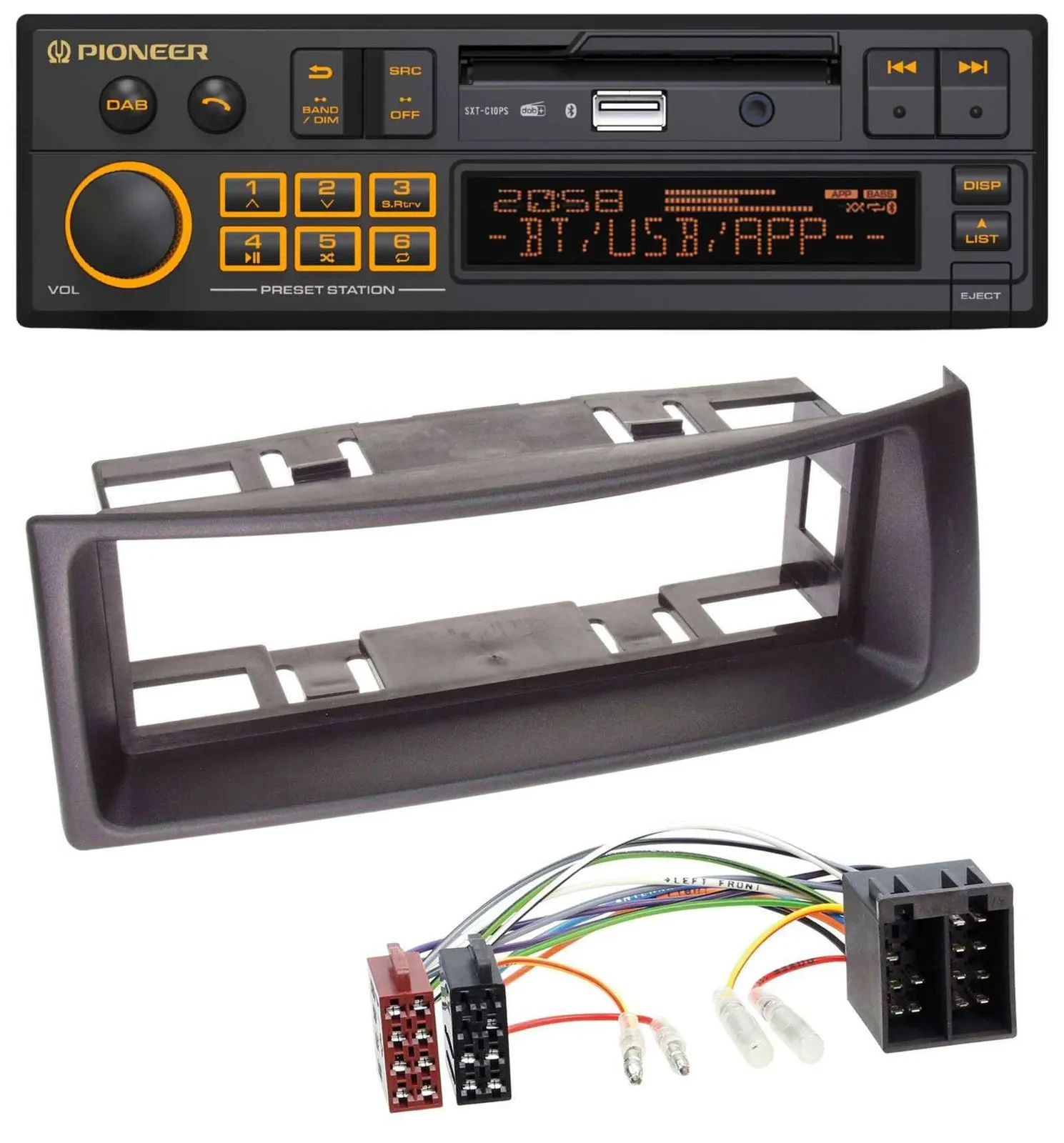 Pioneer DAB MP3 USB Bluetooth Autoradio für Renault Megane Scenic bis 03 schwarz