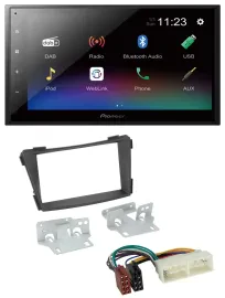 Автомагнитола для Hyundai i40 (Typ VF, с 2016) Pioneer 2-DIN, USB, Bluetooth, DAB, MP3, черный