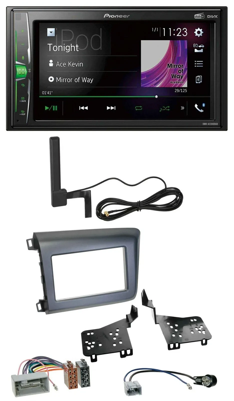 Pioneer MP3 DAB AUX 2DIN Bluetooth Autoradio für Honda Civic US Modelle 2012-201