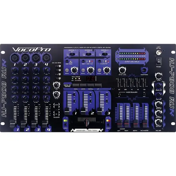 DJ-Контроллер VocoPro KJ-7808RV Pro DJ and Karaoke Mixer