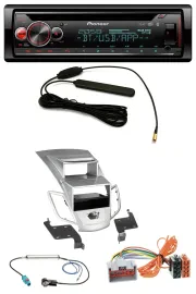 Pioneer USB DAB MP3 Bluetooth CD Autoradio für Ford Fiesta Display 08-10 silber