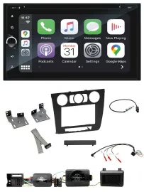 Blaupunkt USB DAB Bluetooth 2DIN TMC Lenkrad Navigation für BMW 1er PDC man. Kli