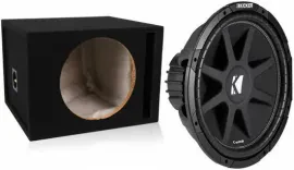 Kicker Comp 12" Single 4 ohm Subwoofer + Single 12" Vented Subwoofer Enclosure