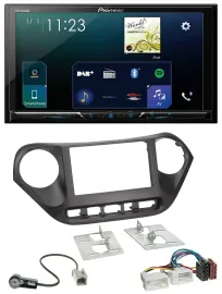 Автомагнитола для Hyundai i10 (с 2013) Pioneer 2DIN, DAB, Bluetooth, USB, MP3