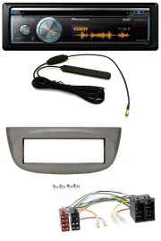 Автомагнитола для Renault Twingo 2007–2012 Pioneer CD/USB/Bluetooth/DAB/MP3 бежево-серая
