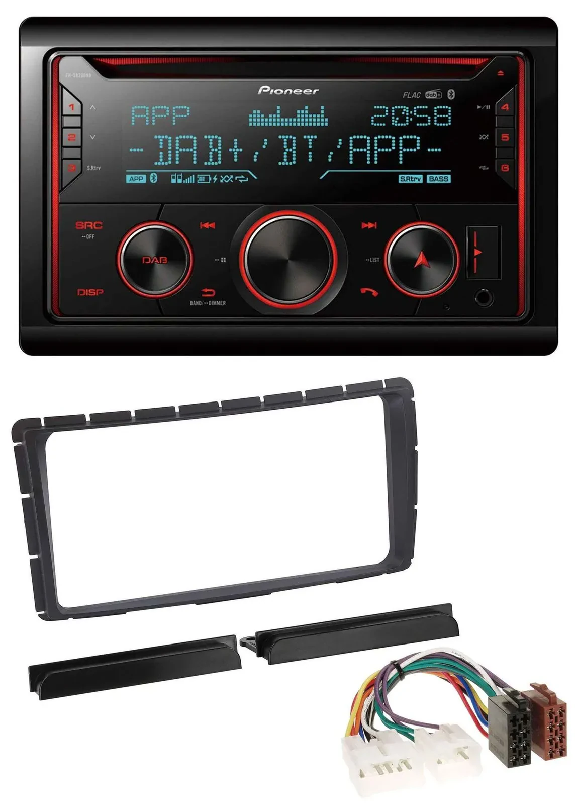 Автомагнитола для Toyota Hilux Pioneer 2 DIN, DAB, Bluetooth, USB, CD