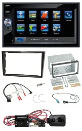 Blaupunkt 2DIN Bluetooth TMC USB Lenkrad SD Navigation für Opel Corsa D Klavierl