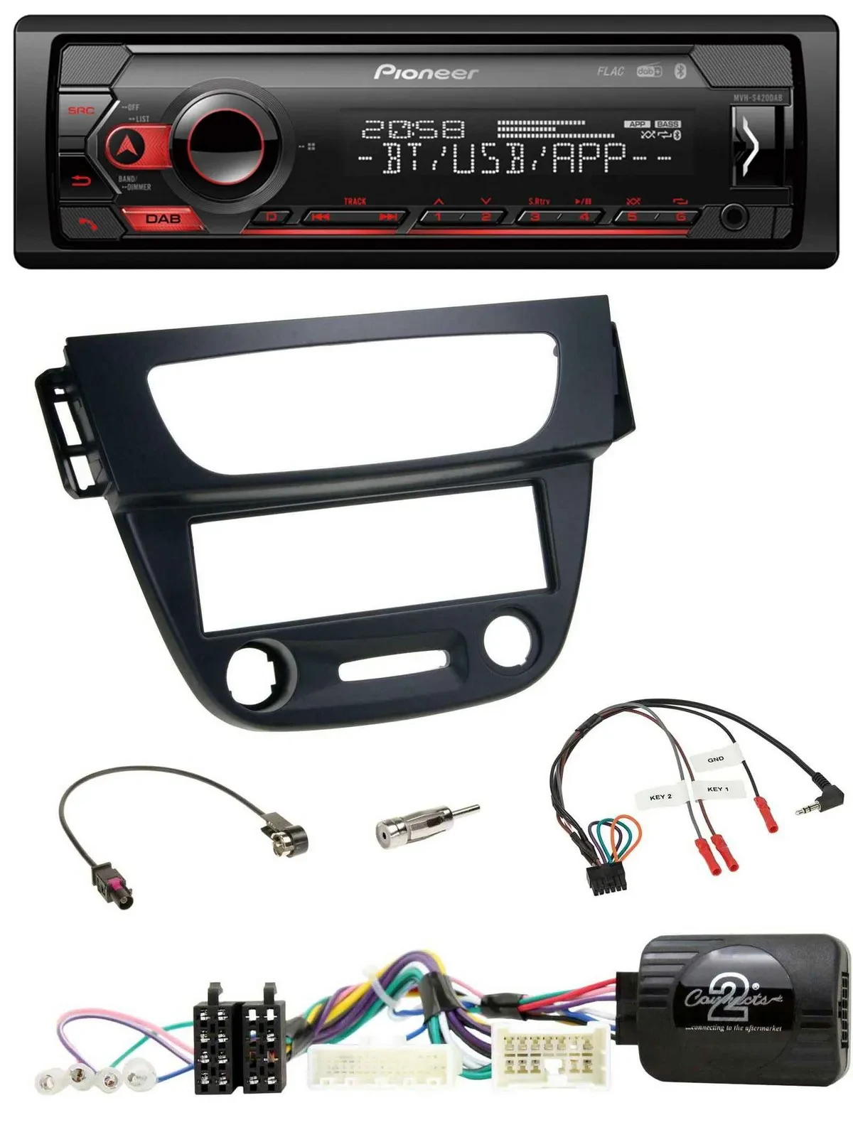 Автомагнитола для Renault Megane/Fluence (2012–2014) Pioneer USB, DAB, Bluetooth