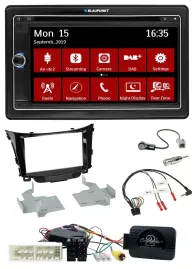 Blaupunkt TMC USB Lenkrad Bluetooth DAB 2DIN Navigation für Hyundai I30 ab 2017