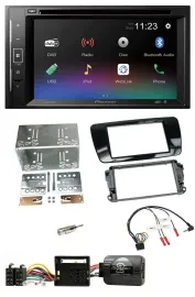 Pioneer Bluetooth Lenkrad USB 2DIN DAB DVD Autoradio für Seat Ibiza ab 08 Klavie