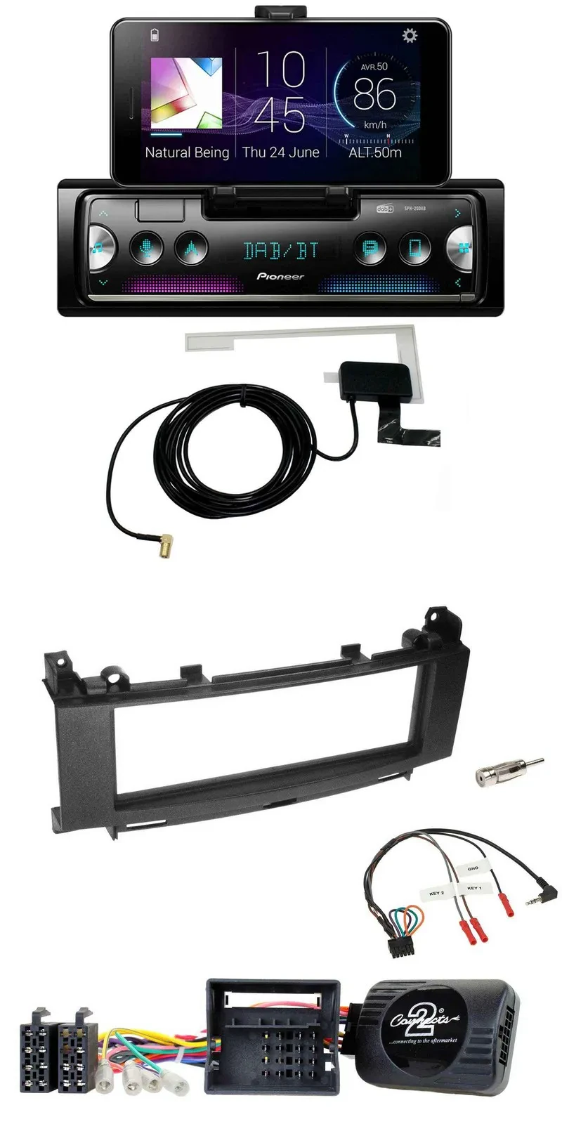 Pioneer DAB Bluetooth Lenkrad USB Autoradio für Mercedes A-Klasse 05-12 B-Klasse