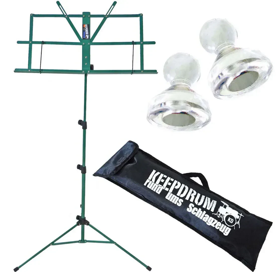 Пюпитр keepdrum MUS2GR Green с аксессуарами