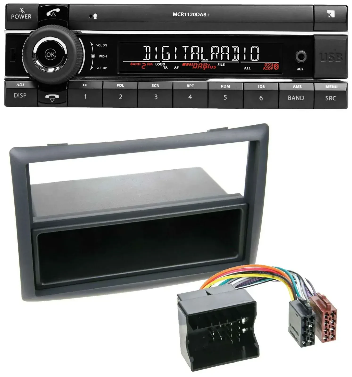 Kienzle Bluetooth MP3 USB DAB Autoradio für Renault Megane (2009-2010)
