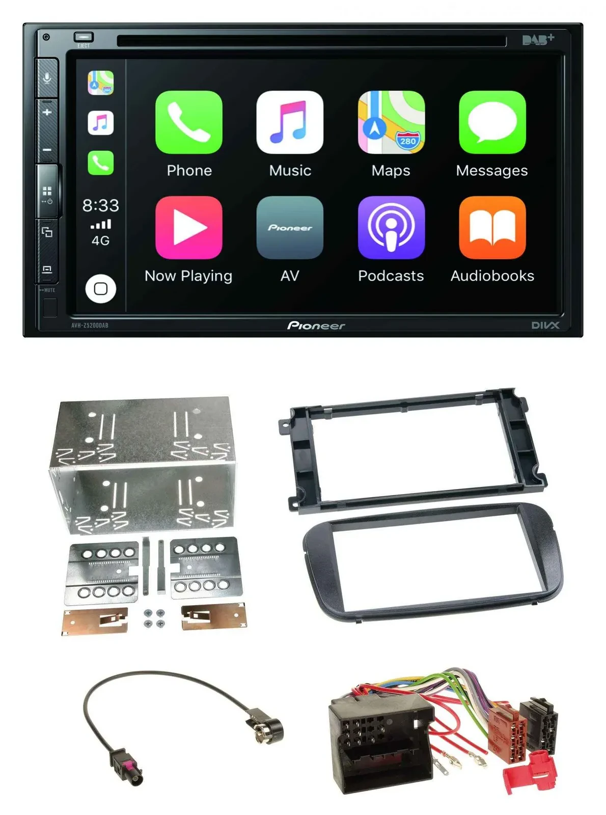 Pioneer DVD 2DIN MP3 DAB Bluetooth USB Autoradio für Ford S-Max Mondeo ab 2007 P