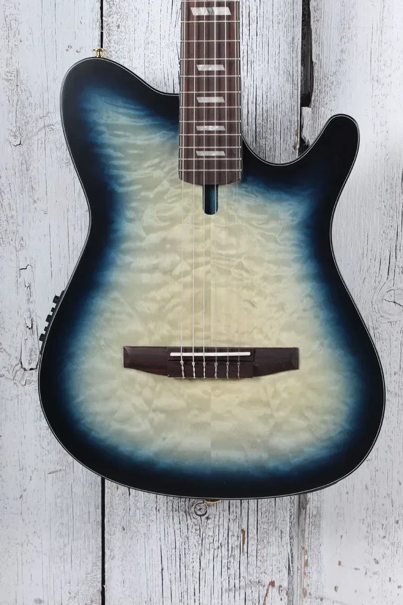 Ibanez FRH20QMN Acoustic Electric Guitar Cosmic Blue Sunburst Low Gloss