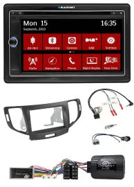 Blaupunkt Lenkrad DAB TMC 2DIN USB Bluetooth Navigation für Honda Accord 2008-20