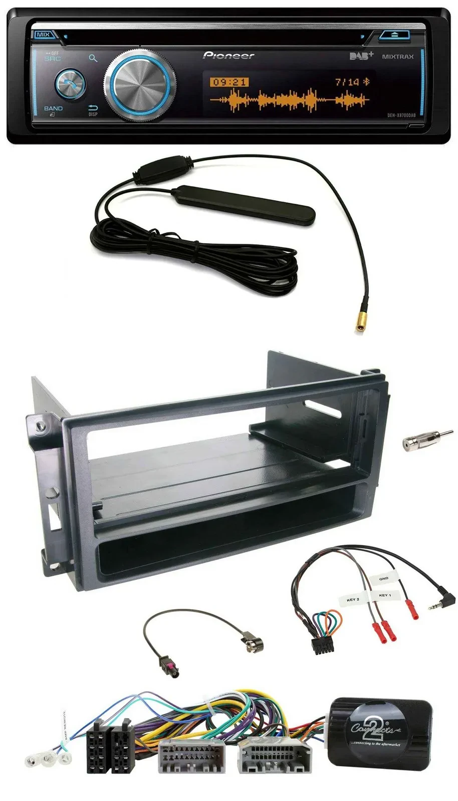 Pioneer CD USB Bluetooth DAB Lenkrad Autoradio für Chrysler Dodge Jeep