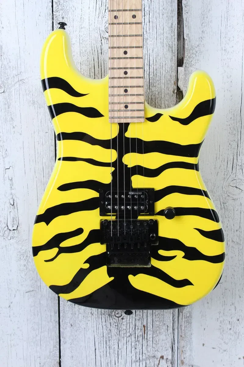 ESP LTD GL-200MT George Lynch M1 Tiger Electric Guitar Yellow with Tiger Graphic